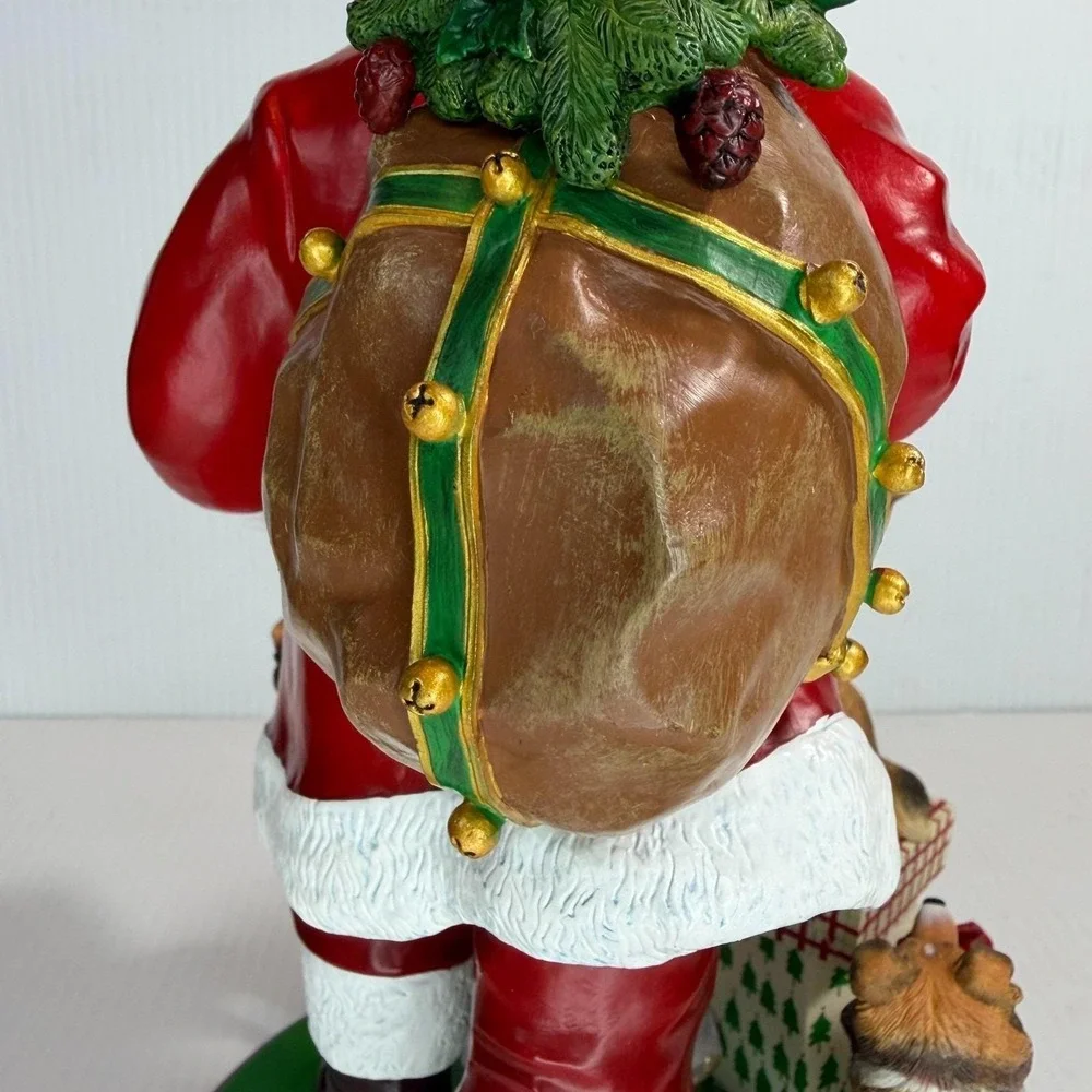 Danbury Mint Santa's Little Shelties Dog Christmas Figurine Sculpture EUC No Box